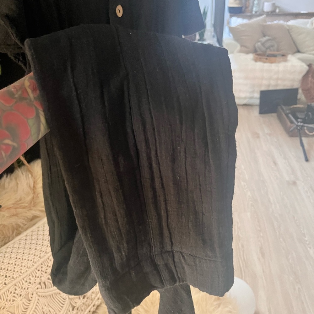 SALE!! Free People Black Ruffle Sleeve Jumpsuit - Picture 7 of 8